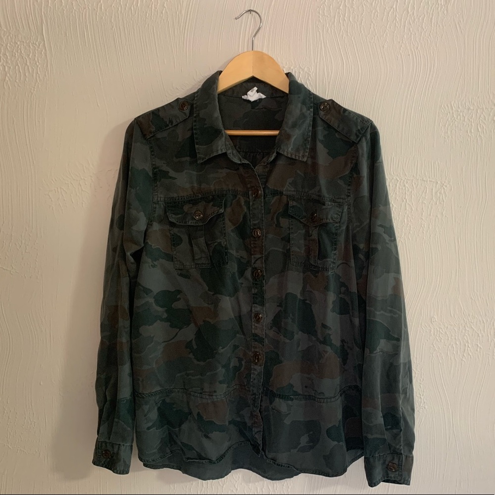 Tribal brand camo button down